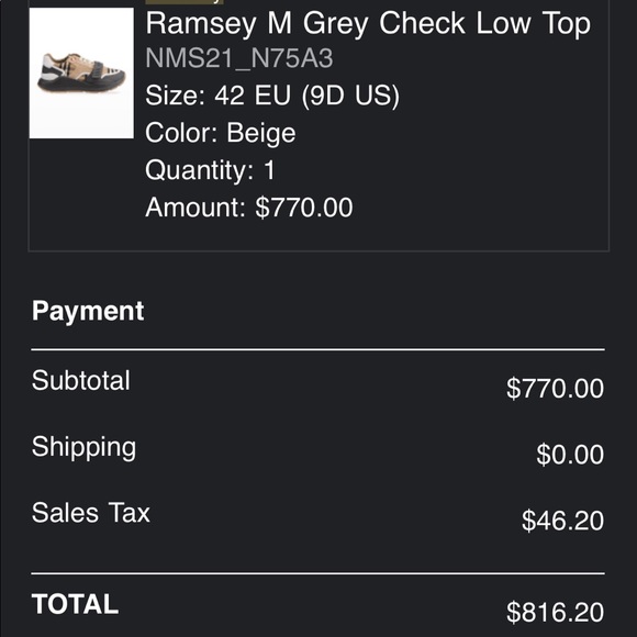 Burberry men sneakers - Picture 4 of 4